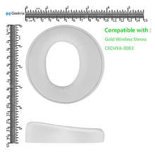 画像をギャラリービューアに読み込む, Geekria イヤーパッド QuickFit 互換性 パッド ソニー Sony PlayStation Gold Wireless Stereo CECHYA-0083 ヘッドホンに対応 パッド イヤー / イヤーカップ ( プロテインレザー / 白い )
