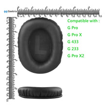 画像をギャラリービューアに読み込む, Geekria イヤーパッド QuickFit 互換性 パッド ロジクール Logitech G Pro, G Pro X, G433, G233, G Pro X 2 ヘッドホンに対応 イヤパッド/イヤークッション/イヤーカップ ( プロテインレザー / ブラック )
