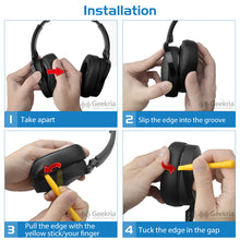 画像をギャラリービューアに読み込む, Geekria イヤーパッド QuickFit 互換性 パッド スカルキャンディ Skullcandy Venue Wireless ANC ヘッドホンに対応 パッド イヤー / イヤーカップ ( プロテインレザー / ブラック )
