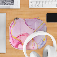 画像をギャラリービューアに読み込む, Geekria ケース NOVA ヘッドホンケース 互換性 ハードケース 旅行用 ハードシェルケース ジェイビーエル JBL TUNE 770NC, Tour ONE, TUNE 750, Tune 720BT, Live 770NC, Live 650 BTNC に対応 収納ポーチ付属 (ピンクの大理石)
