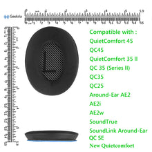 画像をギャラリービューアに読み込む, Geekria イヤーパッド Sport 互換性 パッド ボーズ Bose QC45, QC35, QC35 ii, QC35 ii Gaming, QC15 QC25, AE2, AE2i, AE2w, SoundTrue, SoundLink AE, QCSE, New Quietcomfort ヘッドホンに対応 パッド イヤー / イヤーカップ (冷却ジェル / ブラック)
