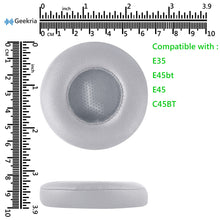 画像をギャラリービューアに読み込む, Geekria イヤーパッド QuickFit 互換性 パッド ジェイビーエル JBL E35, E45bt, E45, C45BT ヘッドホンに対応 パッド イヤー / イヤーカップ (プロテインレザー / グレー)
