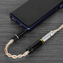 画像をギャラリービューアに読み込む, Geekria Apollo バランス接続ケーブル 2.5mm四極 バランス（オス）→ 4.4mm五極バランス（メス）接続ケーブル 交換プラッグ 変換ケーブル 4芯 15.5cm (4N OCC単結晶銅と単結晶銀 混編)
