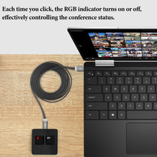 画像をギャラリービューアに読み込む, Geekria ミーティング ミュート コントローラー (RGB バックライト) Windows グーグル Google Meet アプリと互換性あり、マイク オーディオのミュート/ミュート解除、ビデオの停止/開始、オンライン教室、会議用のキーボード ボタン (黒 )
