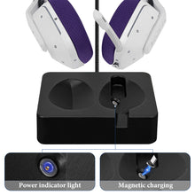 画像をギャラリービューアに読み込む, Geekria ヘッドフォン充電スタンド ロジクール Logicool G733 Lightspeed ワイヤレス ゲーミング ヘッドセット用 3D プリント樹脂充電ドック マグネットスタンド 充電ベース (ブラック)

