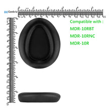 画像をギャラリービューアに読み込む, Geekria イヤーパッド QuickFit 互換性 パッド ソニー SONY MDR-10RBT, MDR-10RNC, MDR-10R ヘッドホンに対応 パッド イヤー / イヤーカップ ( プロテインレザー / ブラック )
