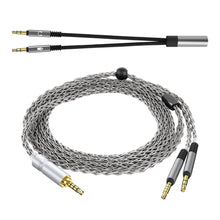 画像をギャラリービューアに読み込む, Geekria Apollo 銀メッキ銅アップグレードオーディオケーブル、VZR Model One オーディオファンゲーミングヘッドセット対応、3.5mm (1/8&#39;&#39;) からデュアル 3.5mm 交換用ヘッドフォンコード (4.9 フィート / 1.5 m)
