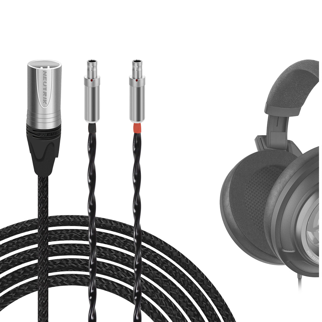 Geekria Apollo 5N 単結晶銅 アップグレード ケーブル ゼンハイザー Sennheiser HD800 HD800S HD820 等 ヘッドホン 対応 オーディオ ケーブル バランスケーブル 8芯 5N OCC (XLRプラグ 長さ3m )