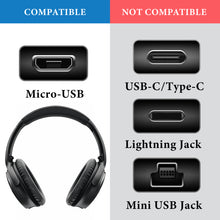 画像をギャラリービューアに読み込む, Geekria 充電ケーブル 互換性 USB 充電コード USB to Micro-USB ボーズ Bose QC 35 II, QC 35, QC 25, SoundLink に対応 に対応 (白/30cm 2個)

