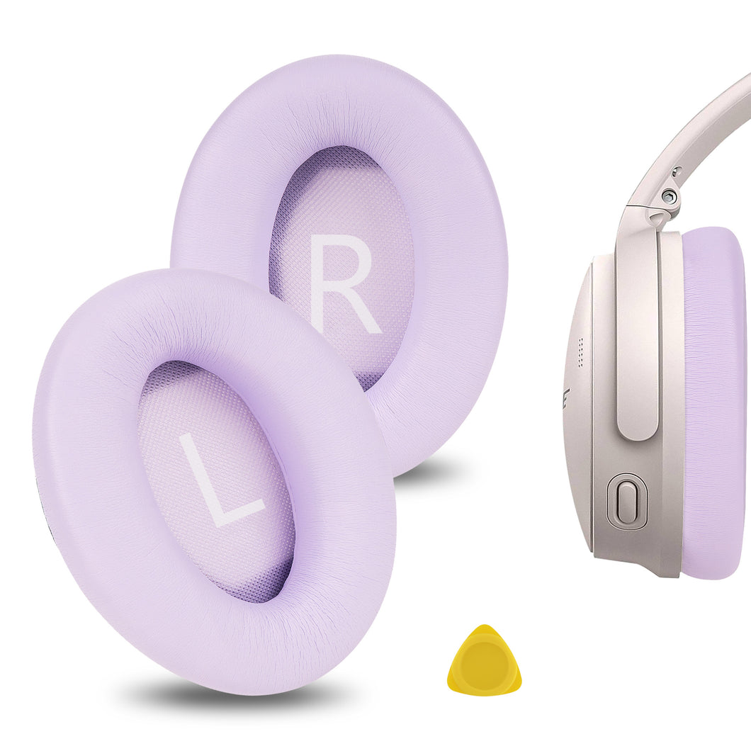 Geekria イヤーパッド QuickFit 互換性 パッド ボーズ Bose New QuietComfort QC45, QC35, QC35 ii, QC25, QC15, QC2, AE2, AE2i, AE2w, SoundTrue, SoundLink AE 2 ヘッドホンに対応 パッド イヤー / イヤーカップ プロテインレザー (パープル)