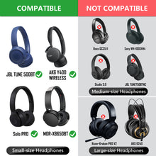 画像をギャラリービューアに読み込む, Geekria カバー 200 個入(100ペア) ヘッドホンカバー 不織布 使い捨て イヤーパッドカバー ストレッチニットオンイヤー ヘッドホン用 劣化防止、防塵 (小 / ブラック)
