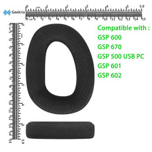 画像をギャラリービューアに読み込む, Geekria イヤーパッド Comfort 互換性 パッド ゼンハイザー Sennheiser GSP600, GSP670, GSP500 Professional Gaming, GSP 601, GSP 602 ヘッドホンに対応 パッド イヤー / イヤーカップ (メッシュファブリック / 黒)
