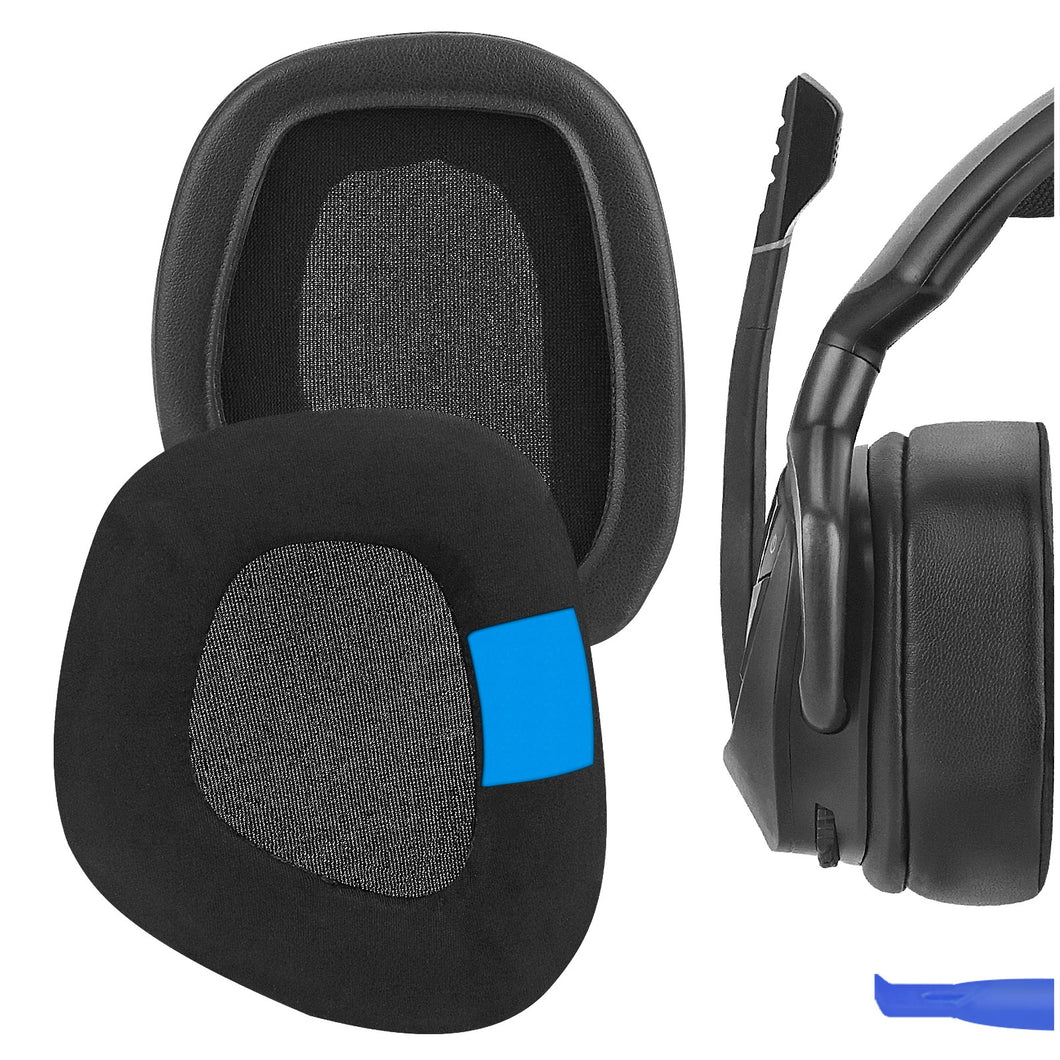 Geekria イヤーパッド Sport 互換性 パッド コルセア Corsair VOID PRO, Void Pro RGB, Void Pro RGB SE, Void Elite, Void Elite RGB ヘッドホンに対応 パッド イヤー / イヤーカップ (冷却ジェル / 黒)