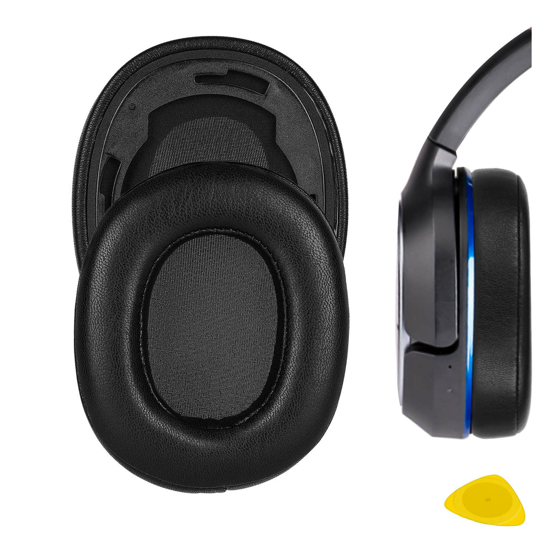 Geekria イヤーパッド QuickFit 互換性 パッド Turtle Beach Stealth Elite 800 ヘッドホンに対応 パッド イヤー / イヤーカップ (プロテインレザー / 黒)