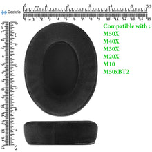 画像をギャラリービューアに読み込む, Geekria イヤーパッド Comfort 互換性 パッド オーディオテクニカ Audio-Technica ATH-M50X, ATH-M50xBT2, ATH-M60X, ATH-M40X, ATH-M30X, ATH-M20X, ATH-M10 ヘッドホンに対応 パッド イヤー / イヤーカップ ( ベロア / ブラック)
