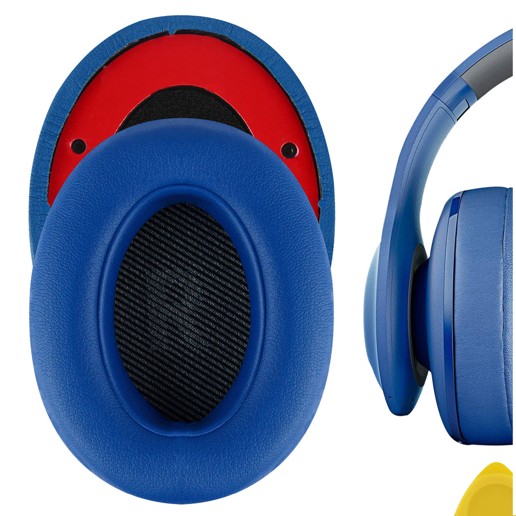 Geekria QuickFit イヤーパッド 互換性 パッド ジェイビーエル JBL Everest 700, V700BT ヘッドホンに対応 イヤパッド/イヤークッション/イヤーカップ ( プロテインレザー / 青い)