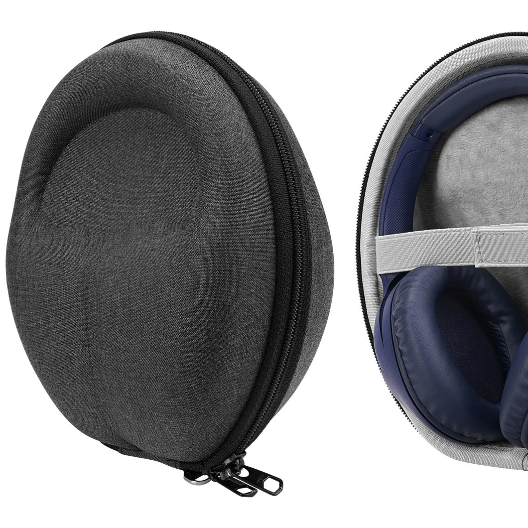 Geekria Shield ヘッドフォンケース、ソニー Sony WH-CH710N、スカルキャンディSkullcandy Hesh Evo、ゼンハイザー Sennheiser HD 450BT などのヘッドフォンに対応、交換用ハードシェル旅行用キャリーバッグ (ブラック)