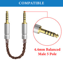 画像をギャラリービューアに読み込む, Geekria Apollo 4.4mmバランスケーブル、単結晶銅5極オス-オスアップグレードコード、8ストランド6N OCC、iFi DAC、アンプ、音楽プレーヤーに対応 (18cm)
