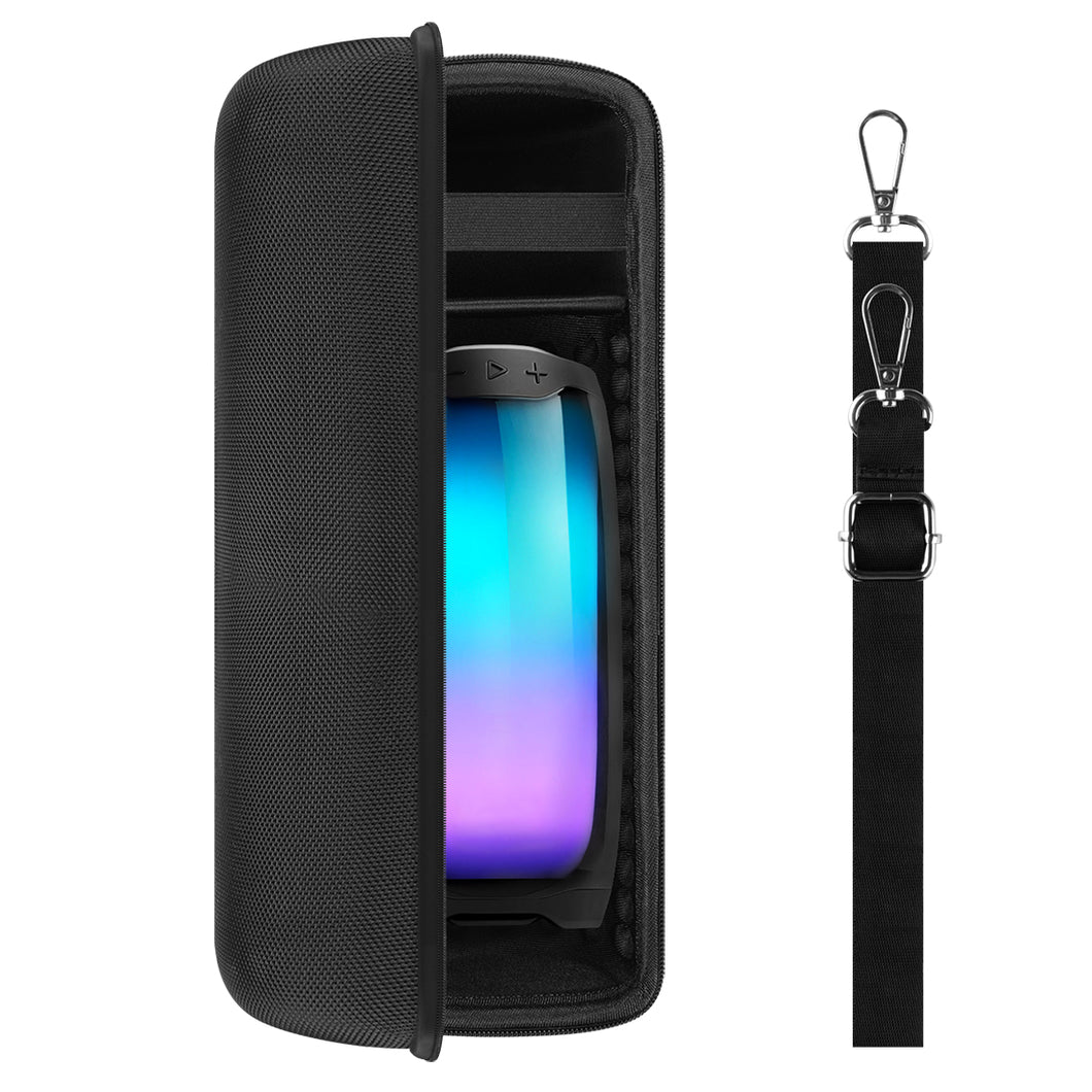 Geekria ケース Shield Bluetoothスピーカーケース 互換性 ハードケース 旅行用 ハードシェルケース JBL Pulse 4 Portable Bluetooth Speaker に対応 収納ポーチ付き (Black)