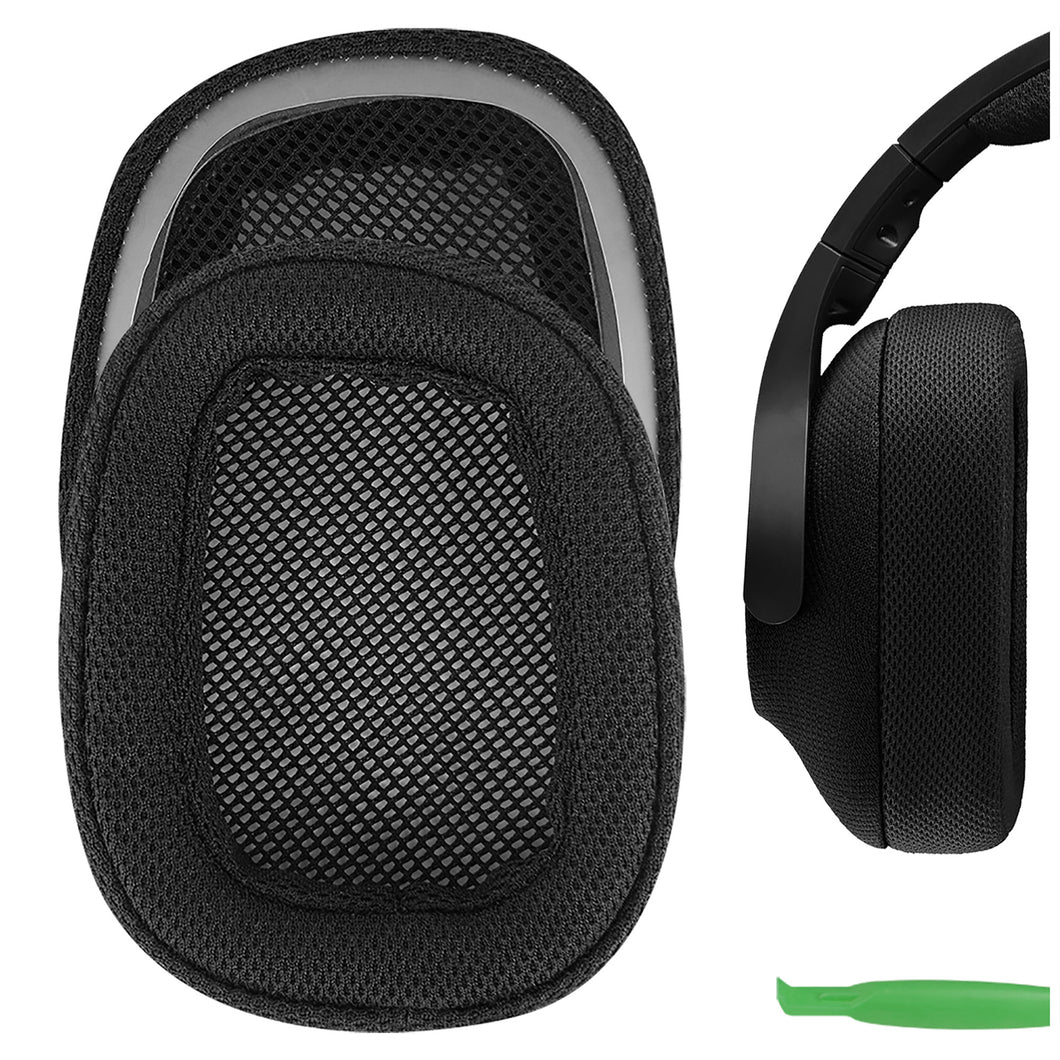Geekria イヤーパッド QuickFit 互換性 パッド ロジクール Logitech G433 G233 G PRO ヘッドホンに対応 イヤパッド/イヤークッション/イヤーカップ (メッシュファブリック / ブラック )