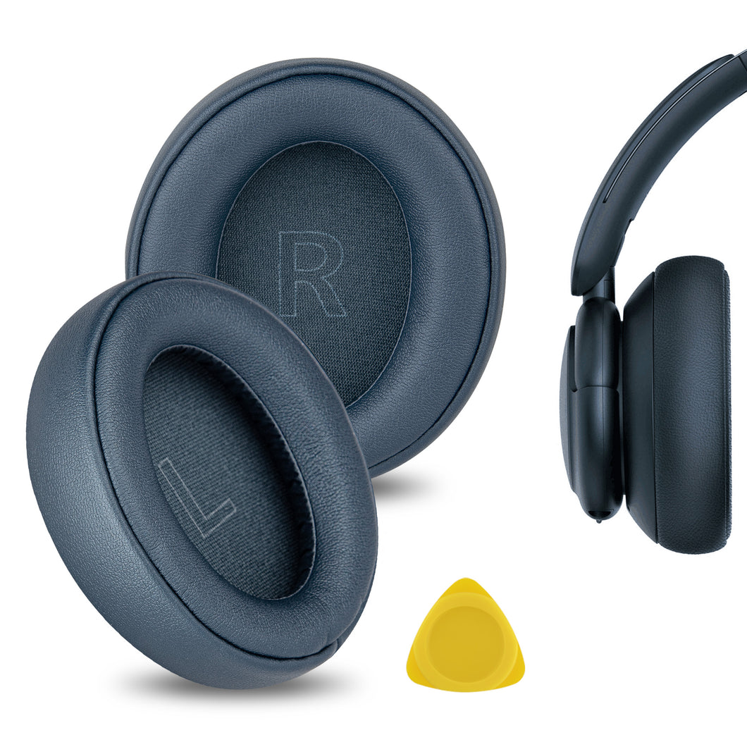Geekria イヤーパッド QuickFit 互換性 パッド アンカー Anker Soundcore Life Q30, Soundcore by Anker Life Q35 ヘッドホンに対応 パッド イヤー / イヤーカップ ( プロテインレザー / オブシディアンブルー )