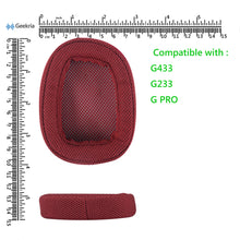 画像をギャラリービューアに読み込む, Geekria QuickFit イヤーパッド 互換性 パッド ロジクール Logitech G433 G233 G PRO ヘッドホンに対応 イヤパッド/イヤークッション/イヤーカップ ( メッシュファブリック / 赤 )
