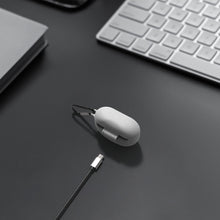 画像をギャラリービューアに読み込む, Geekria シリコン カバー 互換性 カバー ソニー Sony WF-1000XM5 対応 True Wireless Earbuds 充電ケースカバー 外装カバー キーホルダーフック付き 充電ポートアクセス可能 (白)
