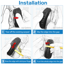 画像をギャラリービューアに読み込む, Geekria イヤーパッド QuickFit 互換性 パッド ソニー Sony WH-XB900N/ WH-CH710N/ WH-CH720N/ WH-RF400/ MDR-RF895RK ヘッドホンに対応 パッド イヤー / イヤーカップ ( プロテインレザー / ブラック )
