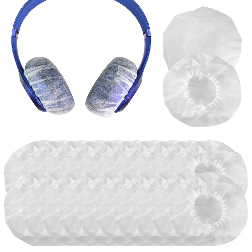 Geekria カバー 400個入(200ペア) ヘッドホンカバー 劣化防止、防塵 イヤーパッドカバー ストレッチニット 4-8CM ヘッドホン用 不織布 (小型 / ホワイト)