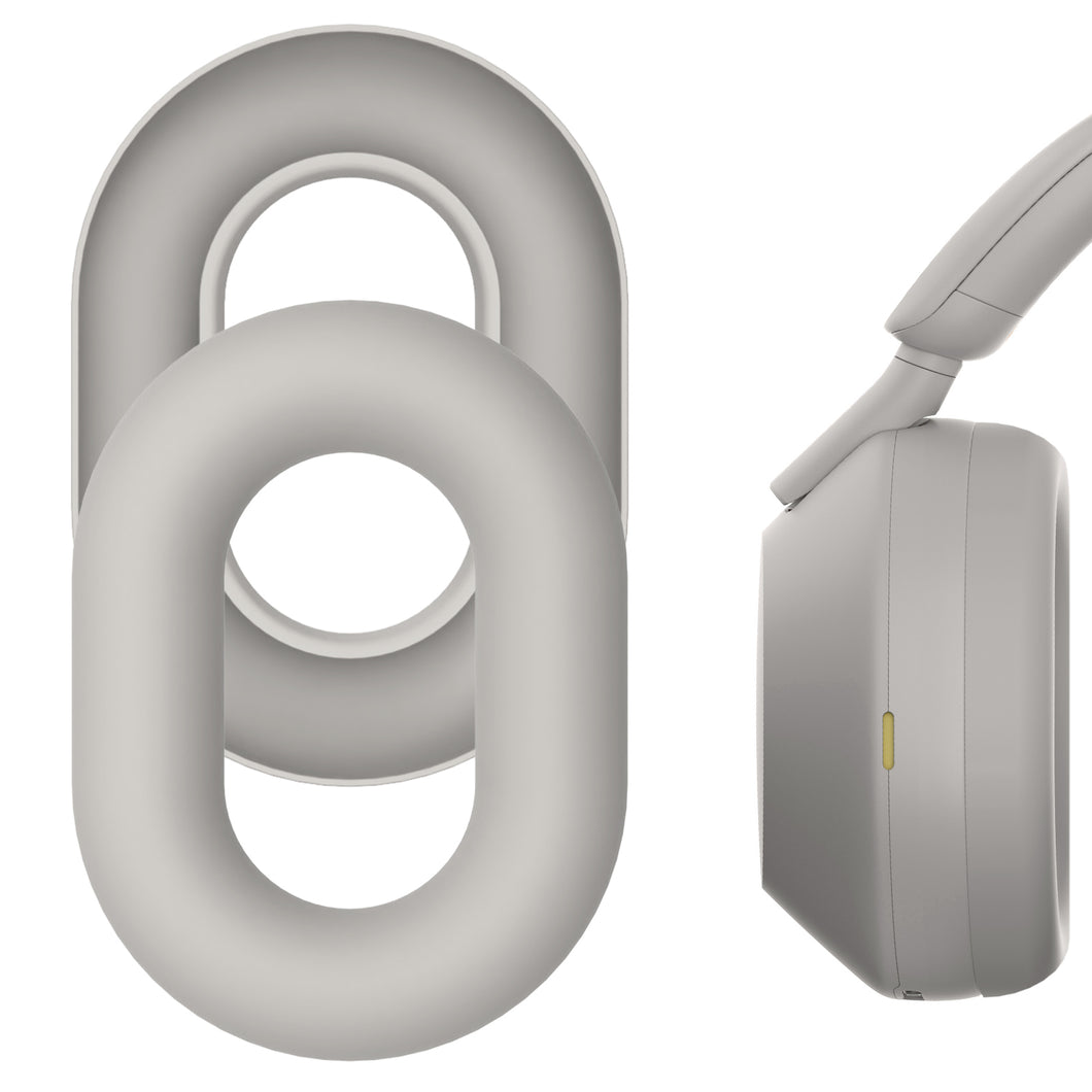 Geekria イヤーパッドカバー シリコンカバー 適合する ソニー Sony WH-1000XM5, WH1000XM5 Wireless ヘッドホンに対応/交換用 保護カバー シリコンカバー シリコンケース スクラッチプロテクションケース イヤピースカバー ヘッドセットスピーカースキンプロテクター（ベージュ）