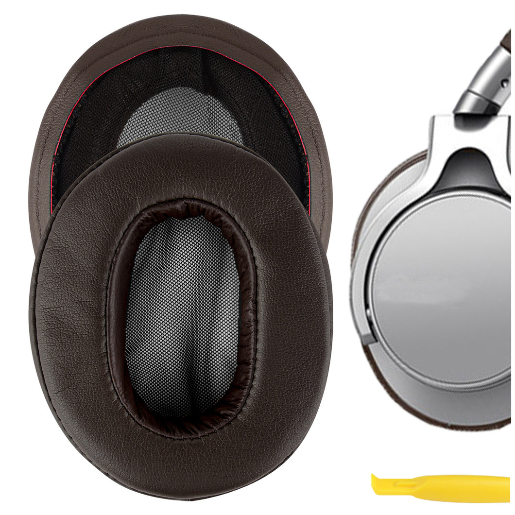 Geekria イヤーパッド QuickFit 互換性 パッド ソニー Sony MDR-1ABT, MDR-1RBT, MDR-1RNC ヘッドホンに対応 パッド イヤー / イヤーカップ ( プロテインレザー / コーヒー )