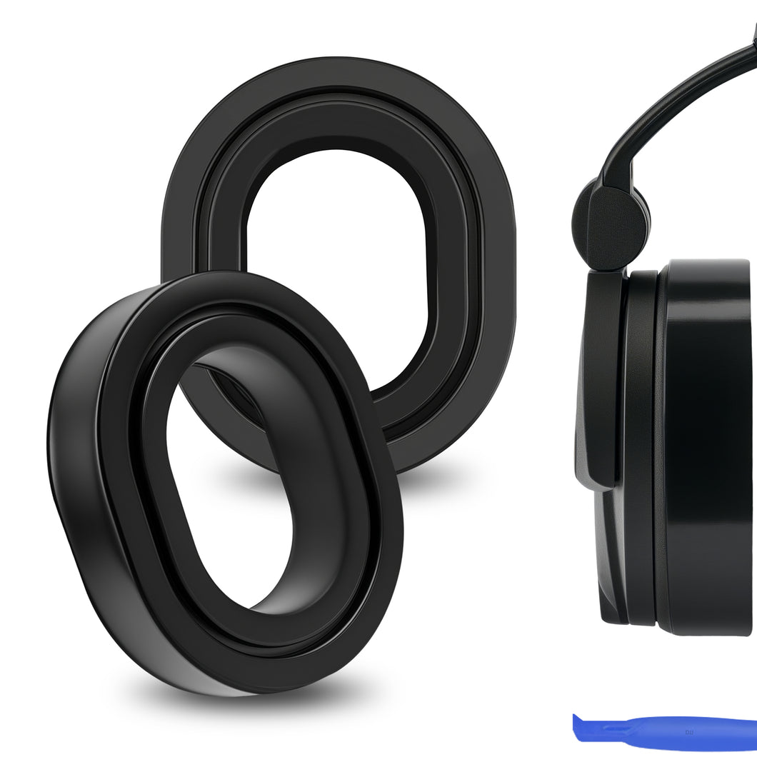 Geekria イヤーパッド Sport 特厚 互換性 パッド HyperX Cloud 2/ Alpha/ AlphaS/ Core/ Stinger/ Flight, レイザー Razer Kaira/ Kaira Pro/ X/ Pro PS5, ゼンハイザー Sennheiser HD280 ヘッドホンに対応 パッド イヤー / イヤーカップ (シリコーン/黒)