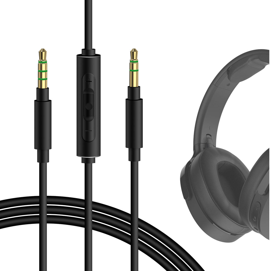 Geekria ケーブル 互換性 オーディオコード スカルキャンディ Skullcandy Hesh Evo, Hesh 3, Hesh 2, Venue, Riff 2 ヘッドホンケーブル、3.5mm AUX に適合する インラインマイクと音量コントロール 1.2m