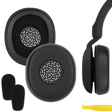 画像をギャラリービューアに読み込む, Geekria イヤーパッド QuickFit 互換性 パッド ジャブラ Jabra Evolve 10 Wired ヘッドホンに対応 パッド イヤー / イヤーカップ プロテインレザー (黒)
