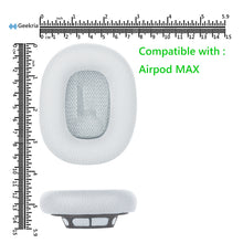 画像をギャラリービューアに読み込む, Geekria イヤーパッド QuickFit 互換性 パッド アップル Apple Airpod MAX ヘッドホンに対応 イヤパッド/イヤークッション/イヤーカップ ( プロテインレザー / シルバー)
