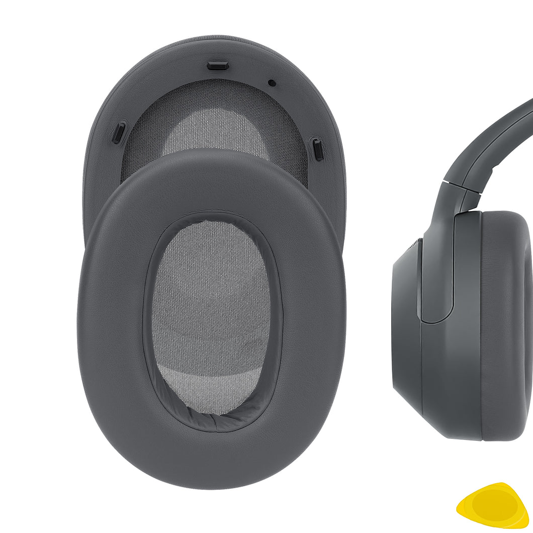 Geekria イヤーパッド QuickFit 互換性 パッド ソニー Sony ULT WEAR, WH-ULT900N ヘッドホンに対応 パッド イヤー / イヤーカップ プロテインレザー (チタングレー)