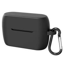 画像をギャラリービューアに読み込む, Geekria シリコン カバー 互換性 カバー Jabra Elite 85t 対応 True Wireless Earbuds 充電ケース充電ケースカバー 外装カバー キーホルダーフック付き、充電ポートアクセス可能 (Black)
