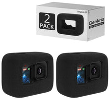 画像をギャラリービューアに読み込む, Geekria for Creators ウインドマフ スポンジ 互換性 GoPro HERO 13/12/11/10/9対応 アクションカメラ用 風切り音低減 カバー ハウジングフレーム用 マイク ウィンドスクリーン スポンジ アクセサリー（ブラック、2枚入り）
