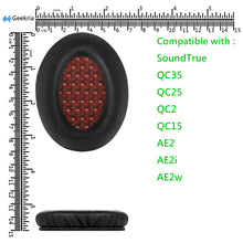 画像をギャラリービューアに読み込む, Geekria イヤーパッド QuickFit 互換性 パッド ボーズ Bose SoundTrue Around-Ear II, QC35, QC25, QC2, QC15, AE2, AE2i, AE2w ヘッドホンに対応 パッド イヤー / イヤーカップ ( プロテインレザー / ブラック)
