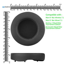 画像をギャラリービューアに読み込む, Geekria イヤーパッド QuickFit 互換性 パッド レイザー Razer Man O&#39; War 7.1 Wireless / Wired, Destiny 2 / Overwatch Tournament Edition ヘッドホンに対応 パッド イヤー / イヤーカップ ( プロテインレザー / ブラック )
