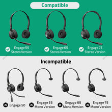 画像をギャラリービューアに読み込む, Geekria イヤーパッド QuickFit 互換性 パッド ジャブラ Jabra Engage 55/65/75 (Stereo Version) ヘッドホンに対応 パッド イヤー / イヤーカップ (Do Not Fit Engage 50, Engage 55/65/75 Mono Version) (プロテインレザー/黒)
