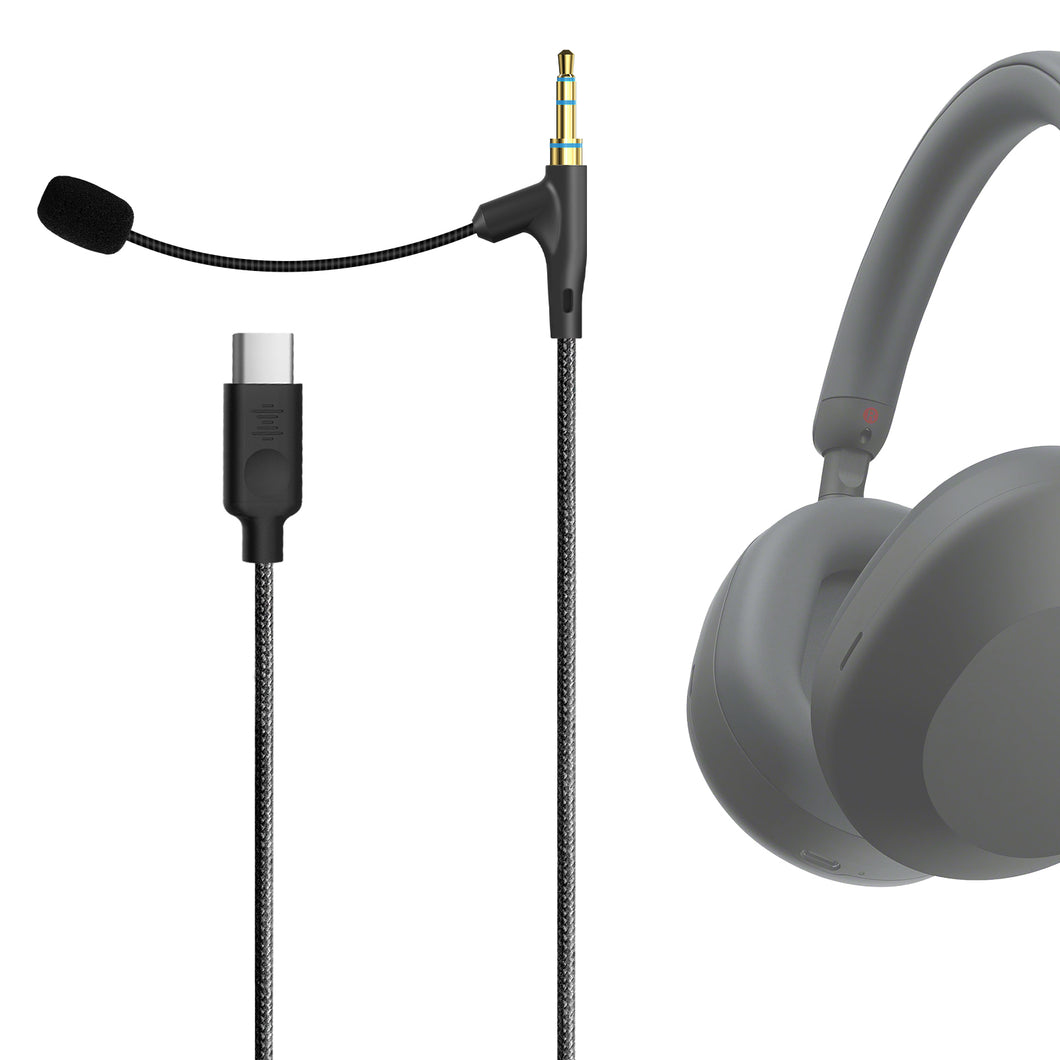 Geekria クリップマイク コンデンサーマイク ピンマイク ミニマイク クリップ式 スマホマイク ヘッドホンケーブル ゲームおよび会議用 ソスカルキャンディ Skullcandy Hesh 3, Evo, Crusher Evo, Venue Headsets ヘッドセットと互換性があり 3.5mm ブームマイク付き 交換コード（170 cm）