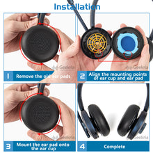 画像をギャラリービューアに読み込む, Geekria イヤーパッド QuickFit 互換性 パッド アンカー Anker Powerconf H700, H500 ヘッドホンに対応 パッド イヤー / イヤーカップ (プロテインレザー / 黒)
