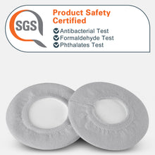 画像をギャラリービューアに読み込む, Geekria カバー 2 ペア 互換性 イヤーパッドカバー (SGS認証済) 劣化防止、防塵 ヘッドホン交換用 ストレッチニット 8-11CMヘッドホン用 洗濯可 (Medium / グレー)
