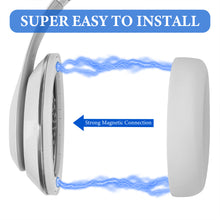 画像をギャラリービューアに読み込む, Geekria イヤーパッド SNAP マグネチック 互換性 パッド ビーツバイドクタードレ Beats Studio Pro ヘッドホンに対応 パッド イヤー / イヤーカップ プロテインレザー (グレー・ホワイト, 1組)
