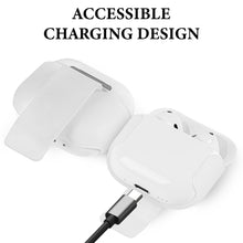 画像をギャラリービューアに読み込む, Geekria 超軽量 ポリカーボネート ベルト クリップ イヤホン ケース アップル Apple AirPods 4と互換性あり ハイキング 室外活動用 ハードシェル しっかり固定でき (ホワイト 1個 シングルケース)
