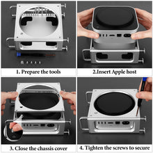 画像をギャラリービューアに読み込む, Geekria スタンド 2024 Mac Mini M4 / M4 Pro に対応 コンピュータ シャーシ アルミニウム シャーシ ケース アップル Apple 2024 Mac Mini デスクトップ コンピュータと互換性あり デスクトップ スタンド - アクセサリ (シルバー)
