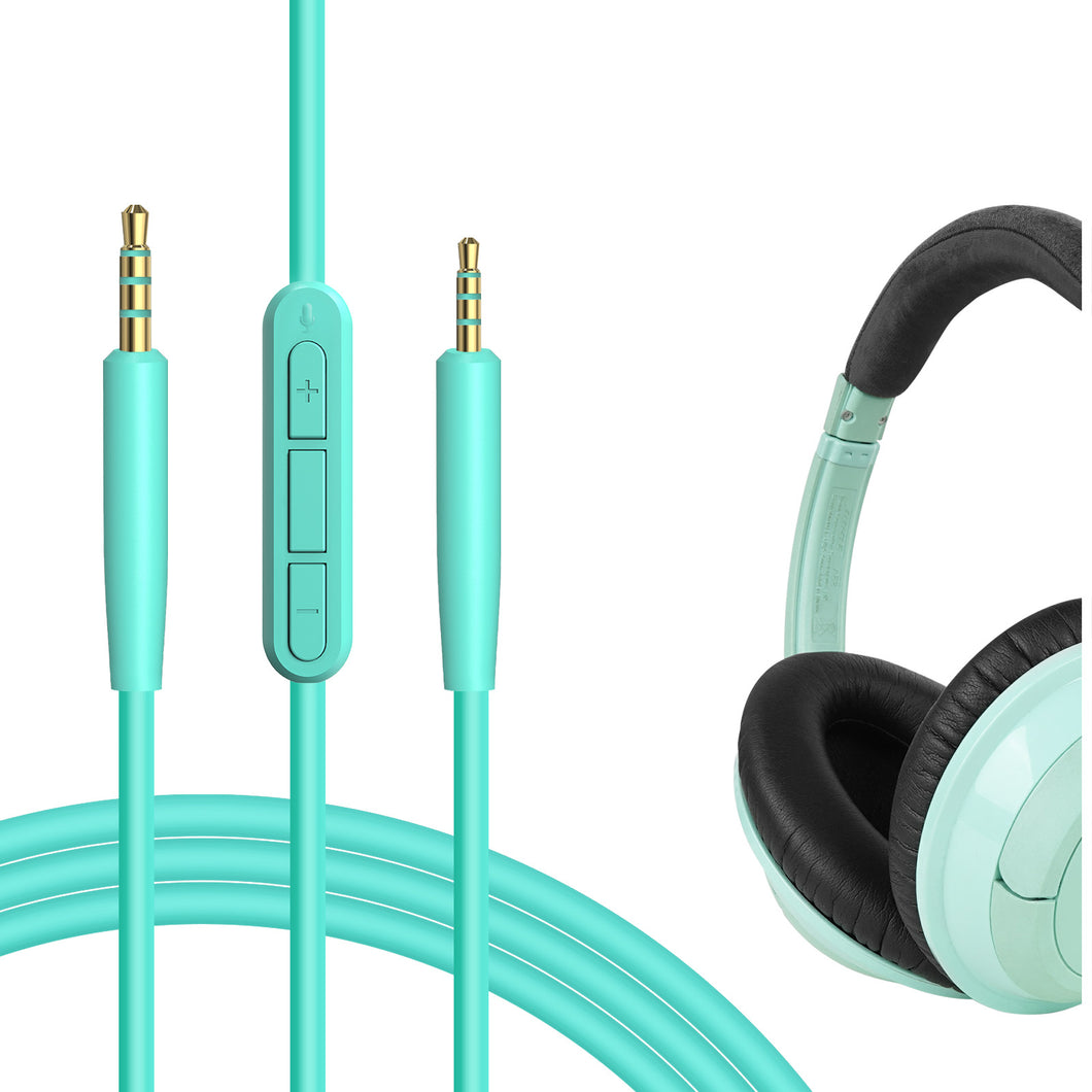 Geekria ケーブル 互換性 オーディオコード ボーズ Bose SoundTrue II, SoundTrue, SoundLink II, SoundLink ヘッドホンケーブル、2.5mm に適合する インラインマイクと音量コントロール 1.5m