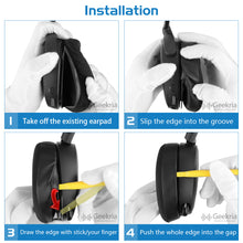 画像をギャラリービューアに読み込む, Geekria イヤーパッド Sport 互換性 パッド スティールシリーズ SteelSeries Arctis 1/ 3/ 5/ 7/ 7+/ 7P/ 7P+/ 7X/ 7X+/ 9/ 9X/ Pro/ Prime ヘッドホンに対応 パッド イヤー / イヤーカップ 冷却ジェル(極太 ブラック)
