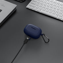 画像をギャラリービューアに読み込む, Geekria シリコン カバー 互換性 カバー HONOR Earbuds 3 Pro 対応 True Wireless Earbuds 充電ケース充電ケースカバー 外装カバー キーホルダーフック付き、充電ポートアクセス可能 (Blue)
